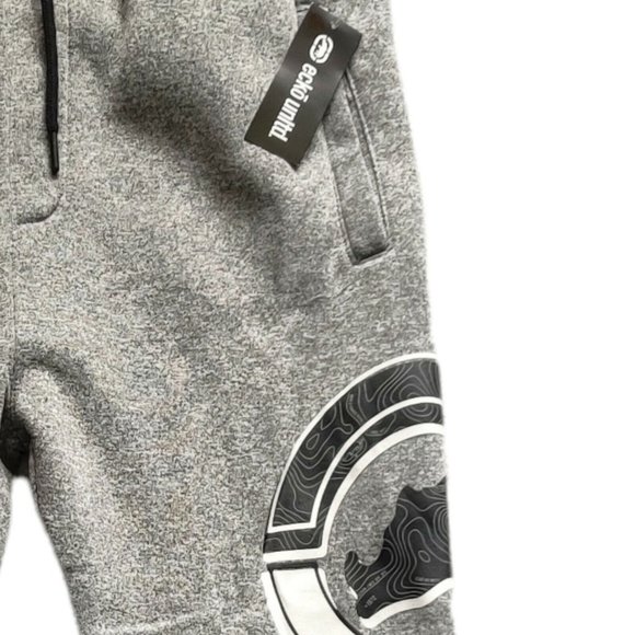 Ecko Unltd. Joggers Men's Medium Gray Logo Fleece Lined Drawstring Sweatpants - Picture 9 of 10
